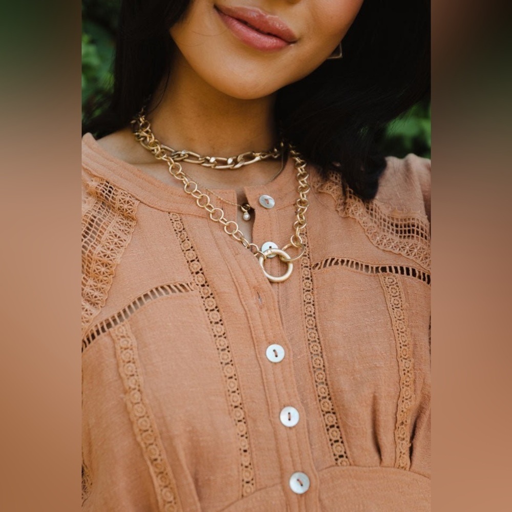 NWT Bohme Campbell Size XS Cotton Boho Romper in Russet Brown - Picture 6 of 11